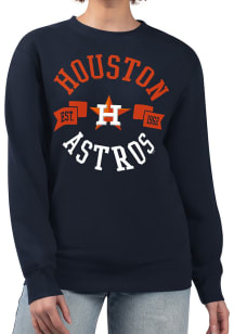 4Her Houston Astros Womens Navy Blue City Crew Sweatshirt