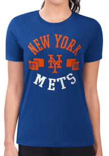 4Her New York Mets Womens Blue City Fitted Design Short Sleeve T-Shirt