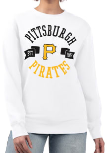 4Her Pittsburgh Pirates Womens White City Crew Sweatshirt