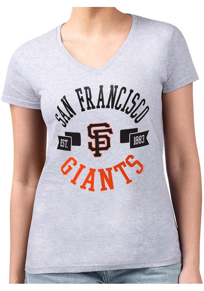 4Her San Francisco Giants Womens HEATHER GREY City Fitted Design T
