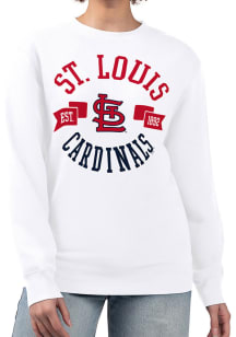 4Her St Louis Cardinals Womens White City Crew Sweatshirt