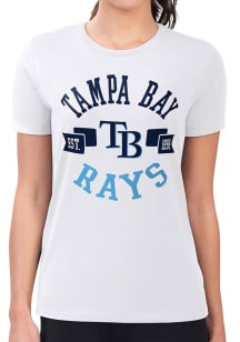 4Her Tampa Bay Rays Womens White City Fitted Short Sleeve T-Shirt