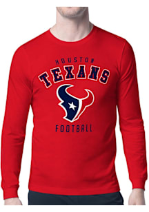 Starter Houston Texans Red Logo Long Sleeve T Shirt