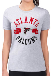 4Her Atlanta Falcons Womens Grey City Fitted Design Short Sleeve T-Shirt