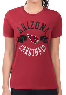 4Her Arizona Cardinals Womens Red City Fitted Short Sleeve T-Shirt