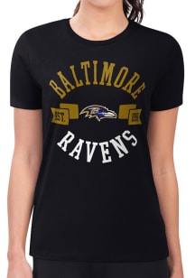 4Her Baltimore Ravens Womens  City Fitted Design Short Sleeve T-Shirt