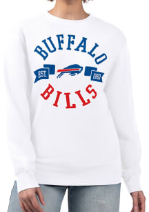 4Her Buffalo Bills Womens White City Crew Sweatshirt