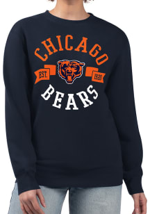 4Her Chicago Bears Womens Navy Blue City Crew Sweatshirt