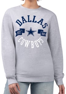 4Her Dallas Cowboys Womens Grey City Crew Sweatshirt