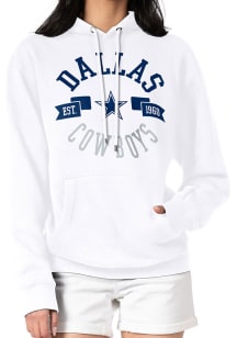 4Her Dallas Cowboys Womens White City Hooded Sweatshirt