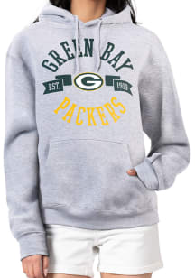 4Her Green Bay Packers Womens Grey City Hooded Sweatshirt