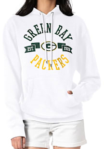 4Her Green Bay Packers Womens White City Hooded Sweatshirt