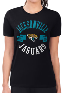 4Her Jacksonville Jaguars Womens  City Fitted Design Short Sleeve T-Shirt