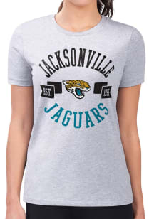 4Her Jacksonville Jaguars Womens Grey City Fitted Short Sleeve T-Shirt