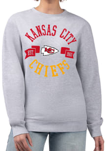 4Her Kansas City Chiefs Womens Grey City Crew Sweatshirt