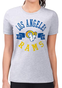 4Her Los Angeles Rams Womens Grey City Fitted Short Sleeve T-Shirt