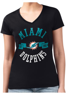 4Her Miami Dolphins Womens  City Fitted Design Short Sleeve T-Shirt