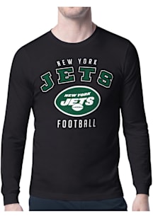 Starter New York Jets Black Logo Long Sleeve T Shirt
