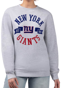 4Her New York Giants Womens Grey City Crew Sweatshirt