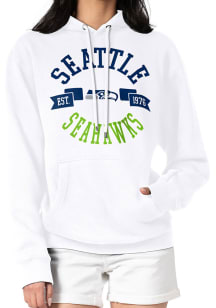 4Her Seattle Seahawks Womens White City Hooded Sweatshirt