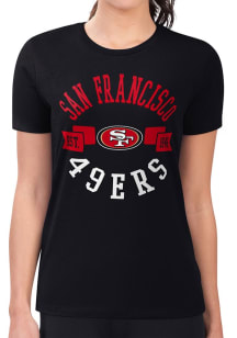 4Her San Francisco 49ers Womens Black City Fitted Short Sleeve T-Shirt