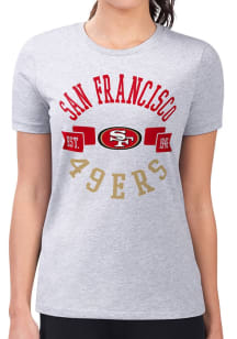 4Her San Francisco 49ers Womens Grey City Fitted Short Sleeve T-Shirt