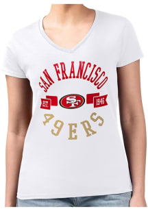 4Her San Francisco 49ers Womens White City Fitted Short Sleeve T-Shirt