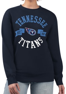 4Her Tennessee Titans Womens Navy Blue City Crew Sweatshirt