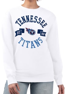 4Her Tennessee Titans Womens White City Crew Sweatshirt