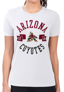 4Her Arizona Coyotes Womens White City Fitted Design Short Sleeve T-Shirt