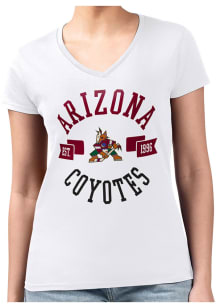 4Her Arizona Coyotes Womens White City Fitted Short Sleeve T-Shirt