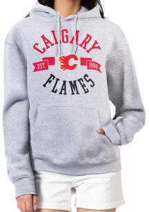 4Her Calgary Flames Womens Grey City Hooded Sweatshirt