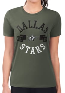 4Her Dallas Stars Womens Green City Fitted Short Sleeve T-Shirt