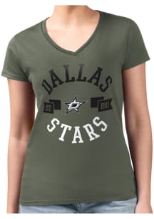 4Her Dallas Stars Womens Green City Fitted Style Short Sleeve T-Shirt