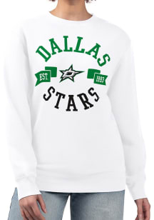 4Her Dallas Stars Womens White City Crew Sweatshirt