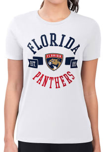 4Her Florida Panthers Womens White City Fitted Short Sleeve T-Shirt