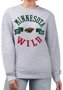 4Her Minnesota Wild Womens Grey City Crew Sweatshirt