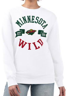 4Her Minnesota Wild Womens White City Crew Sweatshirt