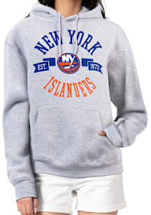 4Her New York Islanders Womens Grey City Hooded Sweatshirt