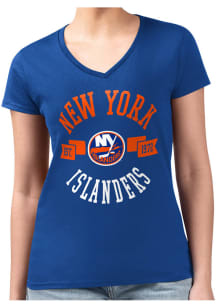 4Her New York Islanders Womens Blue City Fitted Design Short Sleeve T-Shirt