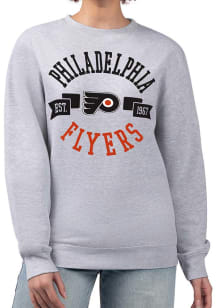 4Her Philadelphia Flyers Womens Grey City Crew Sweatshirt