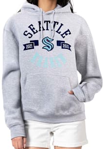 4Her Seattle Kraken Womens Grey City Hooded Sweatshirt