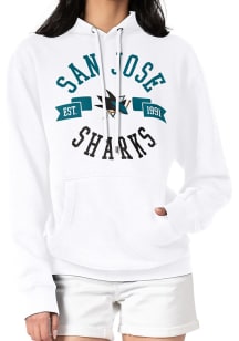 4Her San Jose Sharks Womens White City Hooded Sweatshirt