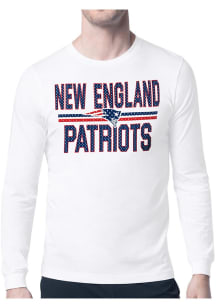 Starter New England Patriots White Mesh Logo Long Sleeve T Shirt