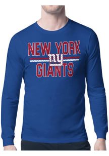 Starter New York Giants Blue Mesh Logo Long Sleeve T Shirt