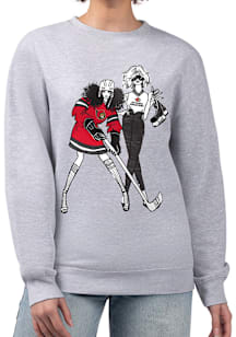 4Her Ottawa Senators Womens Grey Hockey Girls Crew Sweatshirt