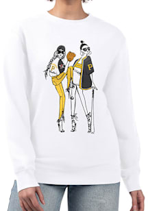 4Her Pittsburgh Pirates Womens White Baseball Girls Crew Sweatshirt