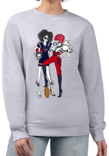 4Her Houston Texans Womens Grey Football Girls Crew Sweatshirt
