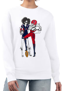4Her Houston Texans Womens White Football Girls Crew Sweatshirt