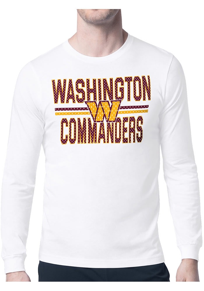 Starter Washington Commanders Mesh Logo Long Sleeve T Shirt White